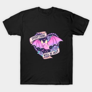 Pink Bat Halloween Vibes T-Shirt